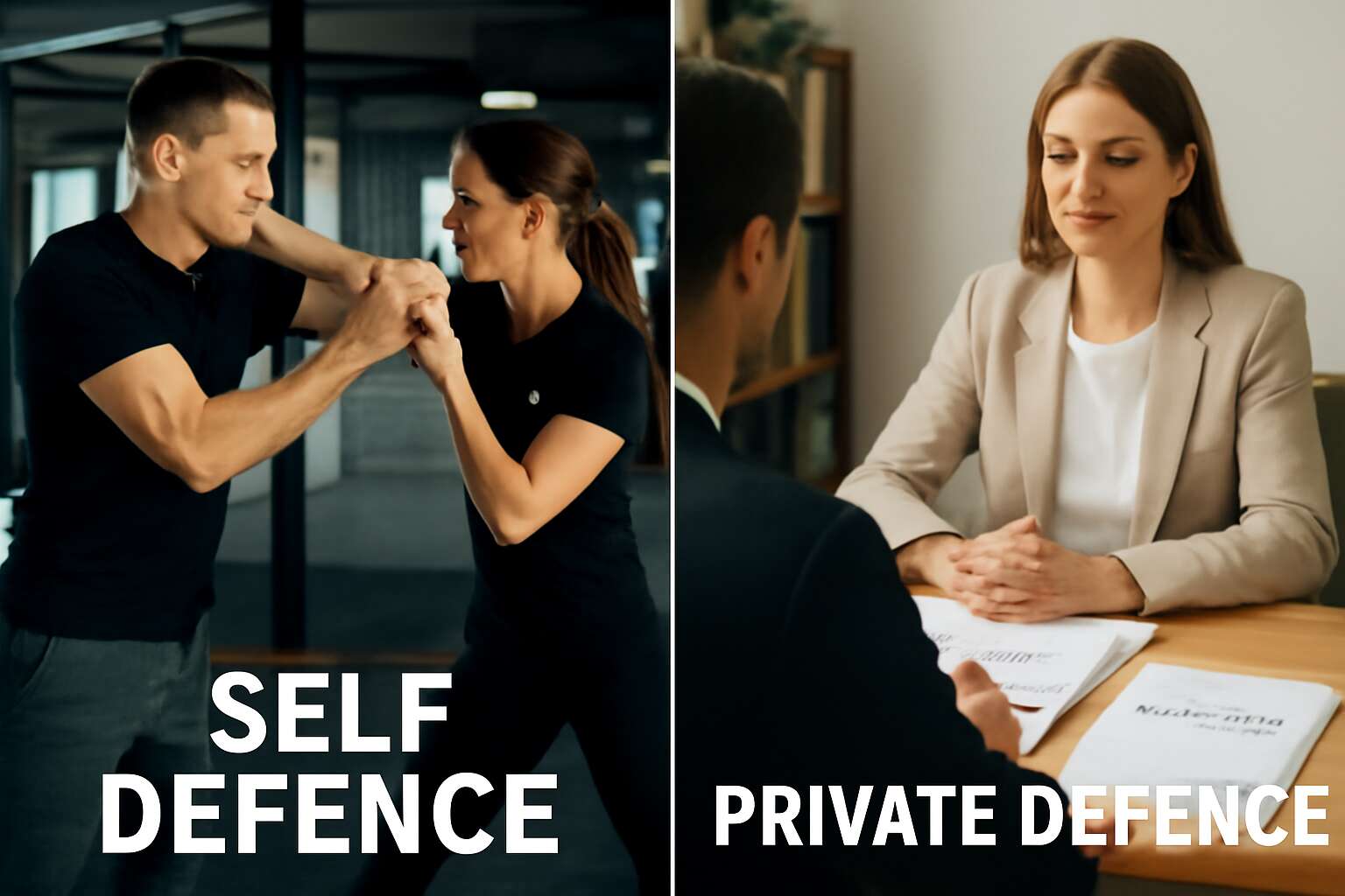 self defence vs private defence