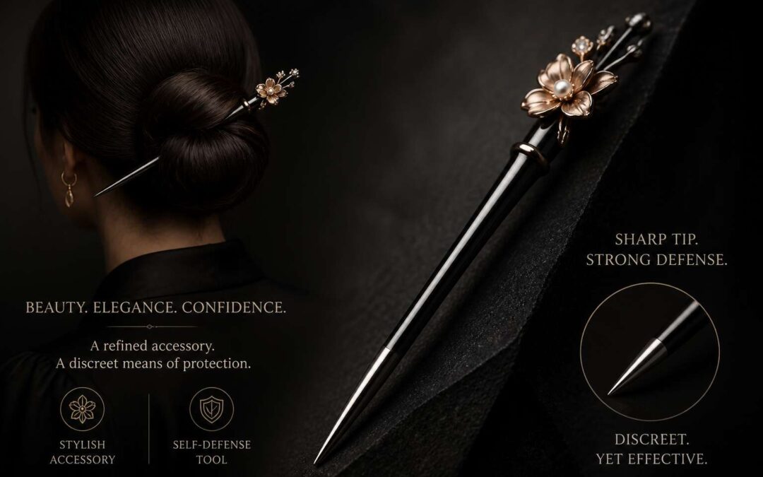 Self defense hair pins combine safety with everyday style.